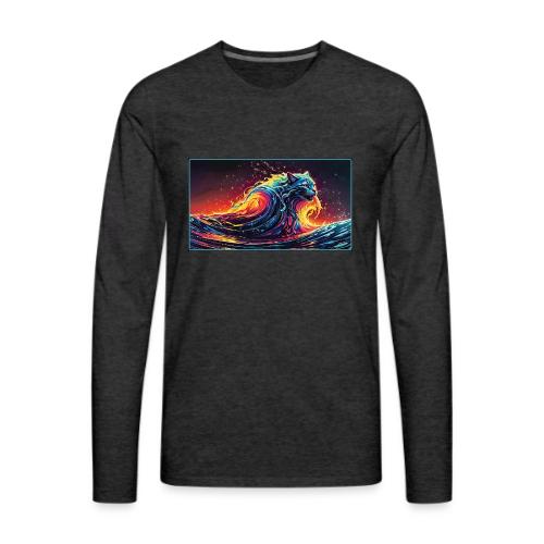 Wavecat Firelight - Men's Premium Long Sleeve T-Shirt