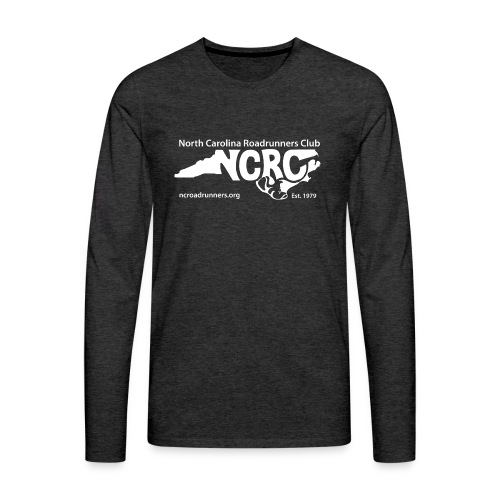 NCRC White Logo1 - Men's Premium Long Sleeve T-Shirt