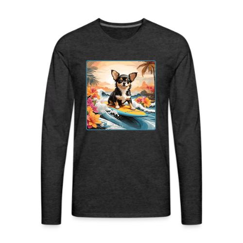 Surfing Chihuahua - Men's Premium Long Sleeve T-Shirt
