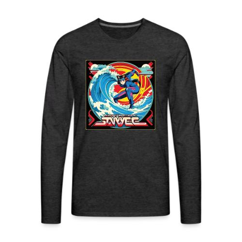 Anime Wavecat Surfer - Men's Premium Long Sleeve T-Shirt