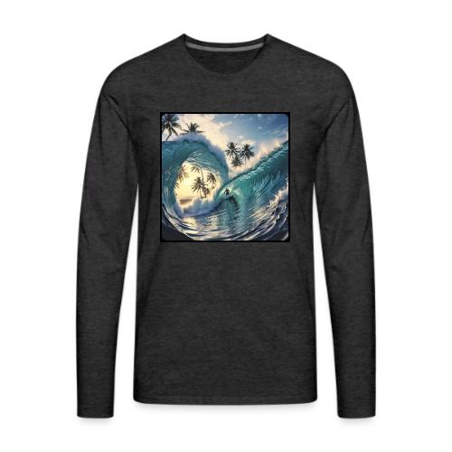 Double-Barrel Wave - Men's Premium Long Sleeve T-Shirt