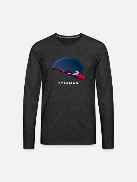 SpaceX Tesla Starman - Men's Premium Long Sleeve T-Shirt - charcoal grey