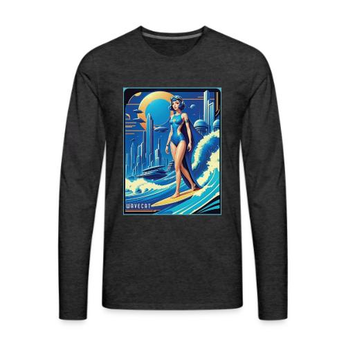 Art Deco City Surfer - Men's Premium Long Sleeve T-Shirt