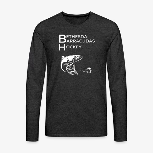 BBH Series Large White Logo - Men's Premium Long Sleeve T-Shirt