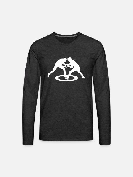 Wrestling, freestyle wrestling - Men's Premium Long Sleeve T-Shirt - charcoal grey