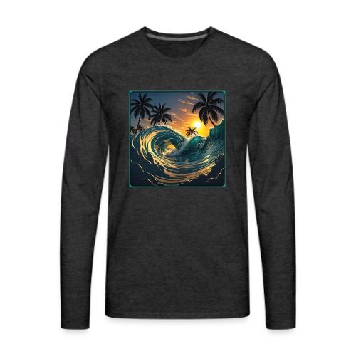 Liquid Morning Wave - Men's Premium Long Sleeve T-Shirt