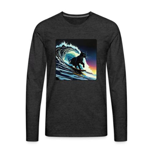 Black Cat Dawn Patrol - Men's Premium Long Sleeve T-Shirt