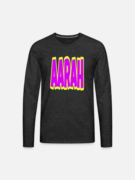 Aaarah - Men's Premium Long Sleeve T-Shirt - charcoal grey