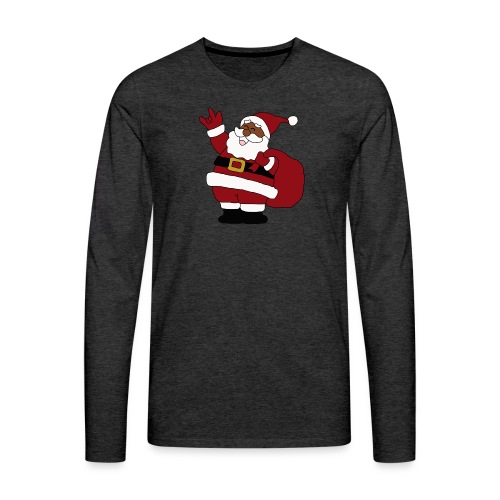 black santa ILY - Men's Premium Long Sleeve T-Shirt