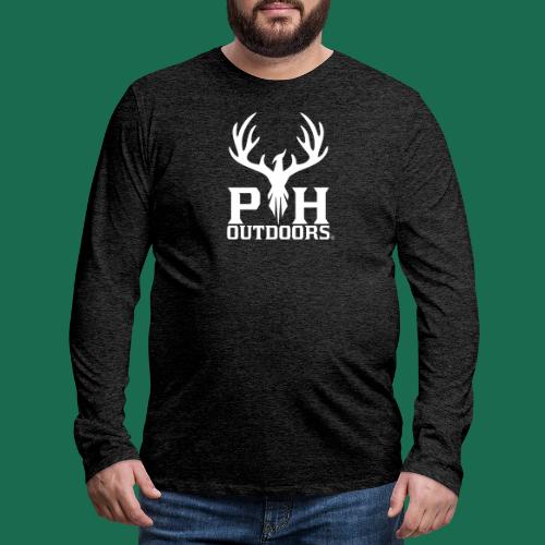 PH Outdoors® White Logo - Men's Premium Long Sleeve T-Shirt