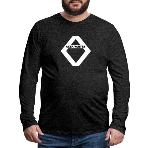 White Logo and Text - Men's Premium Long Sleeve T-Shirt