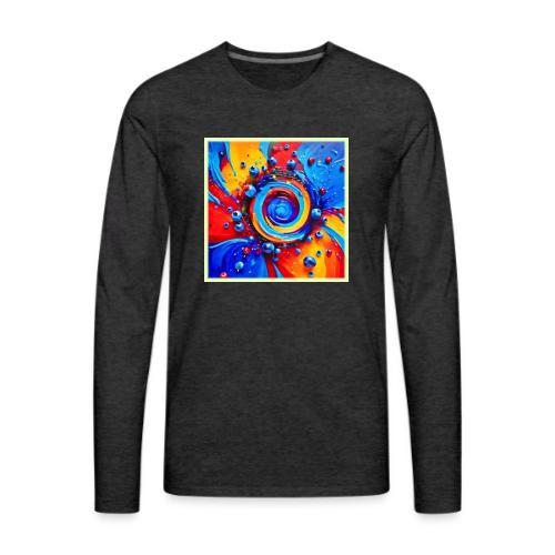 Vibrant Berry Vortex - Men's Premium Long Sleeve T-Shirt
