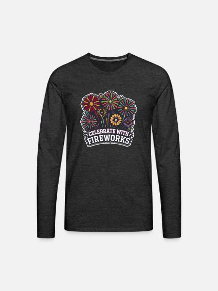 Lunar New Year Joy - Men's Premium Long Sleeve T-Shirt - charcoal grey