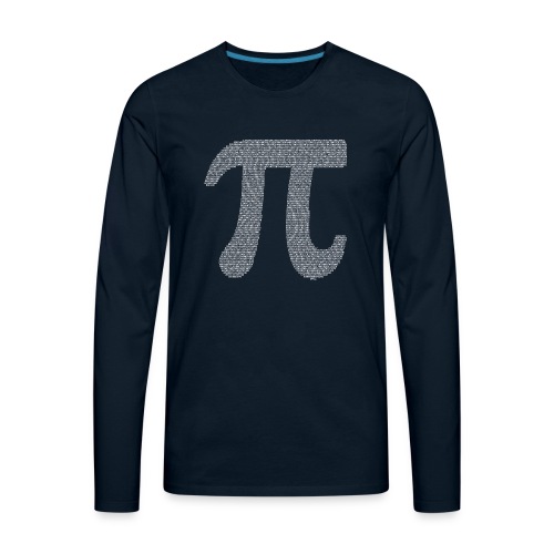 Pi 3.14159265358979323846 Math T-shirt - Men's Premium Long Sleeve T-Shirt