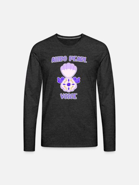 Aiiro Pearl Voice - Men's Premium Long Sleeve T-Shirt - charcoal grey