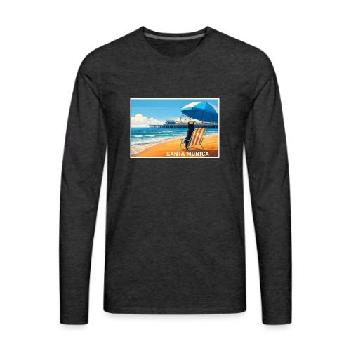 Santa Monica Beach Cat - Men's Premium Long Sleeve T-Shirt