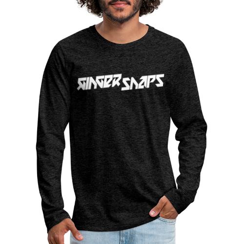 Ginger Snap5 logo (one line white) - Men's Premium Long Sleeve T-Shirt