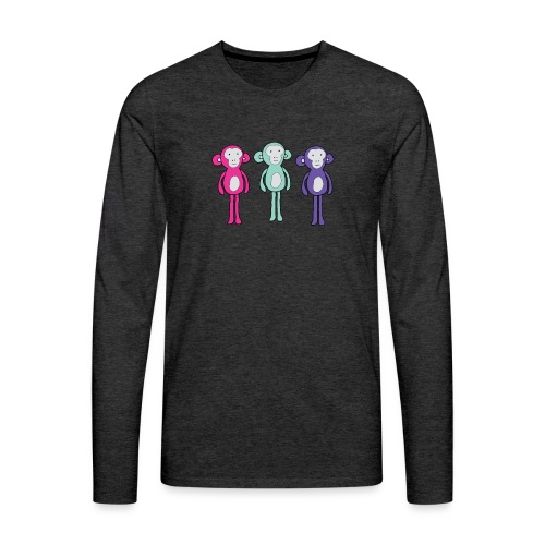 Three chill monkeys - Men's Premium Long Sleeve T-Shirt