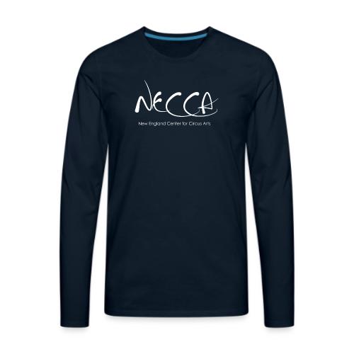 White NECCA Logo - Men's Premium Long Sleeve T-Shirt