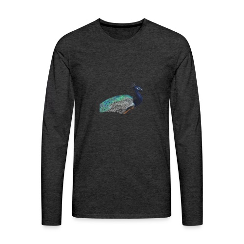 peacock half - Men's Premium Long Sleeve T-Shirt