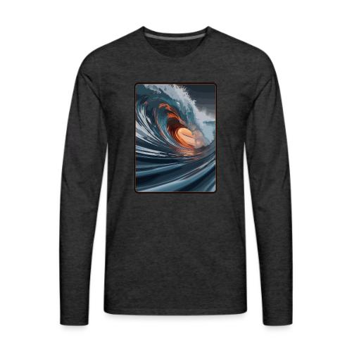 Copper Light Wave - Men's Premium Long Sleeve T-Shirt