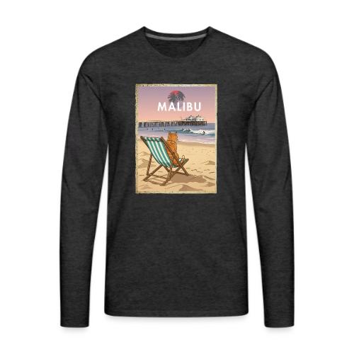 Malibu Beach cat - Men's Premium Long Sleeve T-Shirt