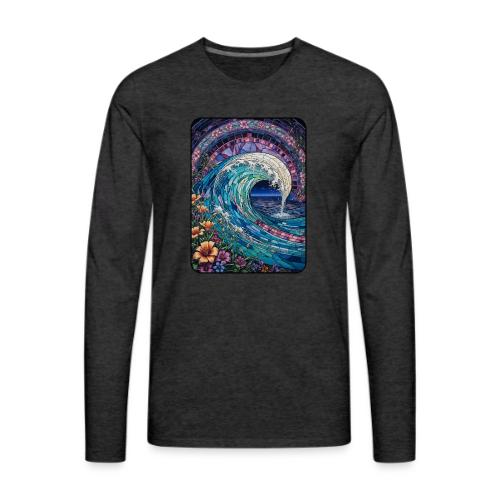Stained Glass Wave - Men's Premium Long Sleeve T-Shirt