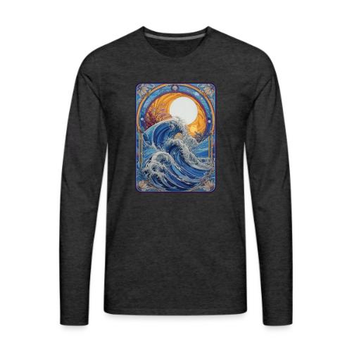 Art Nouveau Wave - Men's Premium Long Sleeve T-Shirt