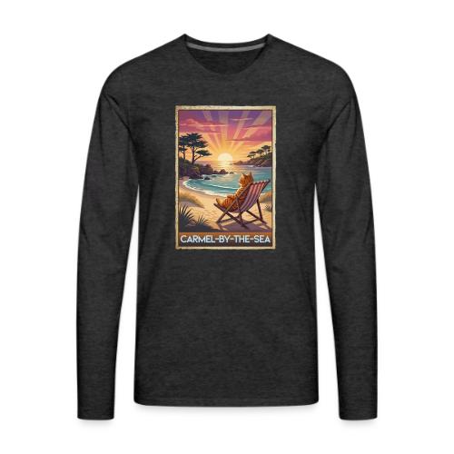 Beach Cat At Carmel-By-The-Sea - Men's Premium Long Sleeve T-Shirt