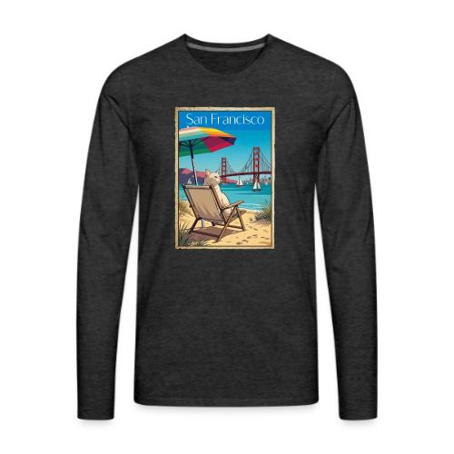 San Francisco Beach Cat - Men's Premium Long Sleeve T-Shirt