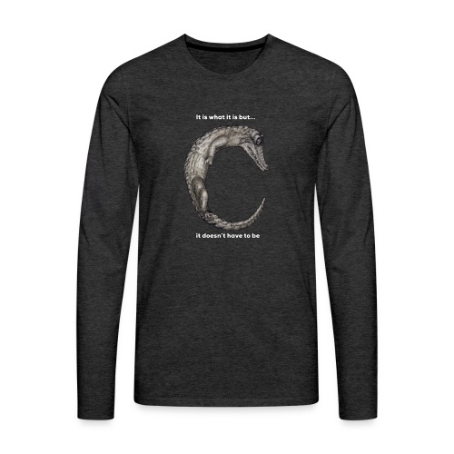 croc with text - Men's Premium Long Sleeve T-Shirt