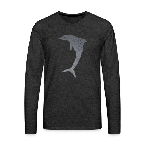 dolphin art deco - Men's Premium Long Sleeve T-Shirt