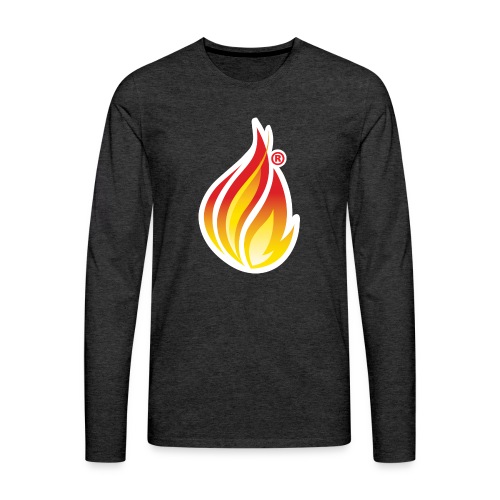 HL7 FHIR Flame graphic with white background - Men's Premium Long Sleeve T-Shirt