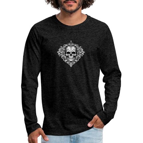 Gothic Filigree Skull - Men's Premium Long Sleeve T-Shirt