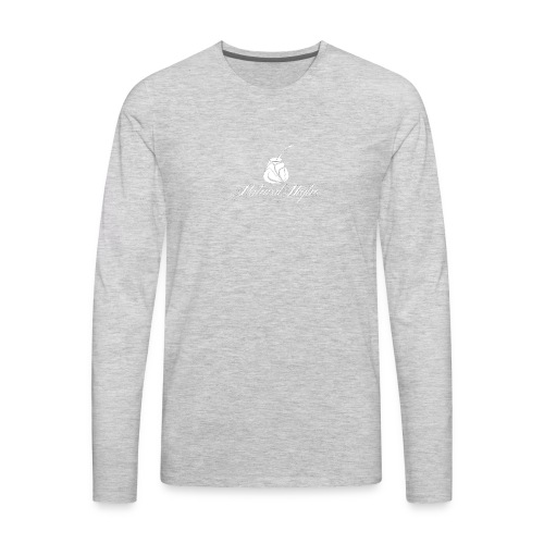 Natural Highs Logo In White - Men's Premium Long Sleeve T-Shirt