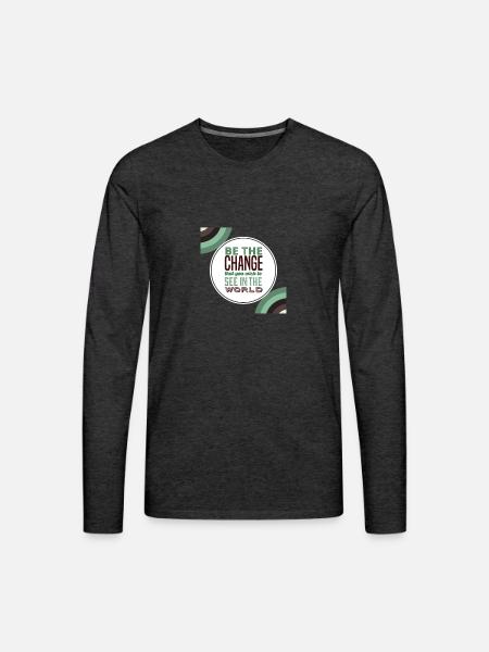 Motivational Quote - Men's Premium Long Sleeve T-Shirt - charcoal grey