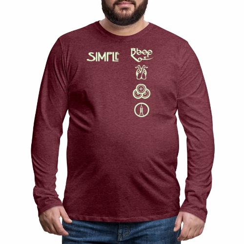 simplesymbolsvert - Men's Premium Long Sleeve T-Shirt