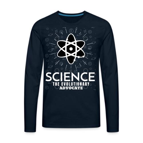 Science The Evolutionary Advocate White Design - Men's Premium Long Sleeve T-Shirt