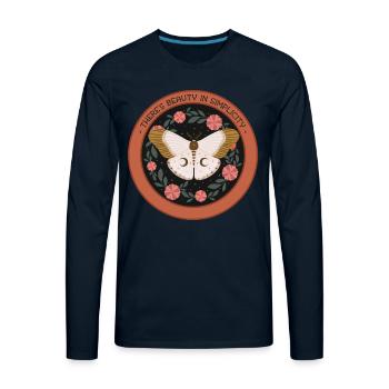 there's beauty in simplicity - Men's Premium Long Sleeve T-Shirt - deep navy - Front