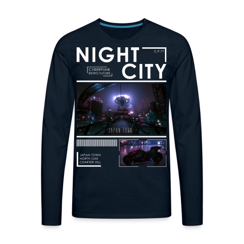 Night City Japan Town - Men's Premium Long Sleeve T-Shirt