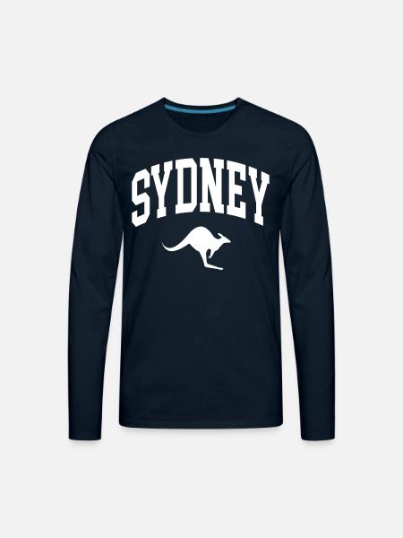 Sydney Kangaroo - Men's Premium Long Sleeve T-Shirt - deep navy