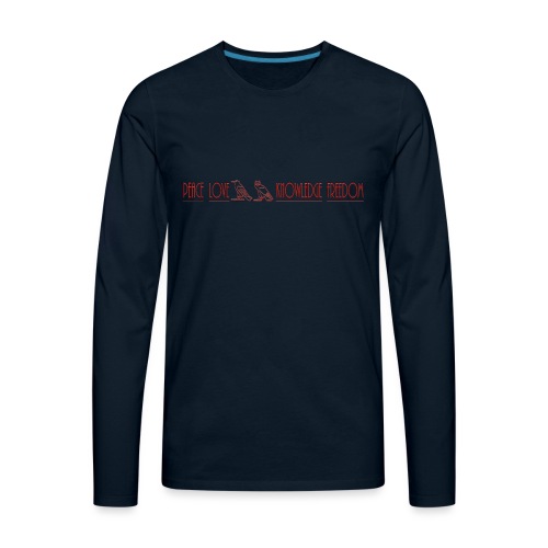 Peace, Love, Knowledge and Freedom - Men's Premium Long Sleeve T-Shirt
