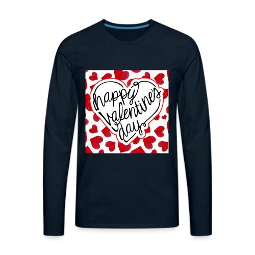 Valentine's Day Designs, February 14, Love Friends - Men's Premium Long Sleeve T-Shirt