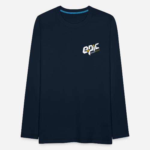 Epic Stock Media Logo - White Consolidated - Men's Premium Long Sleeve T-Shirt