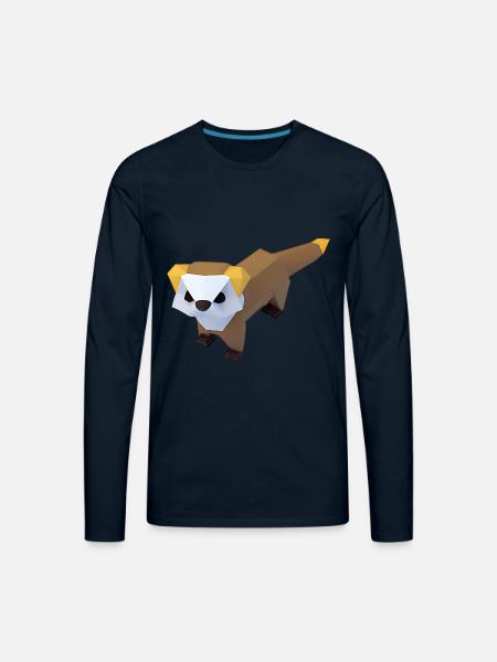 Polygon ferret - Men's Premium Long Sleeve T-Shirt - deep navy