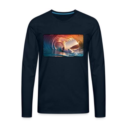 Biggest Barrel Wave - Men's Premium Long Sleeve T-Shirt