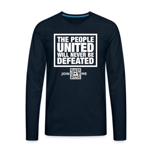 People United (white, front-facing) - Men's Premium Long Sleeve T-Shirt
