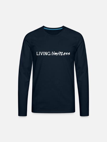 Living Limitless - Men's Premium Long Sleeve T-Shirt - deep navy