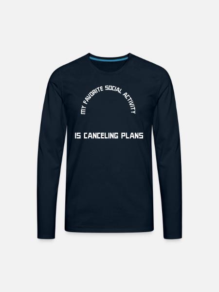 Anti Social - Men's Premium Long Sleeve T-Shirt - deep navy