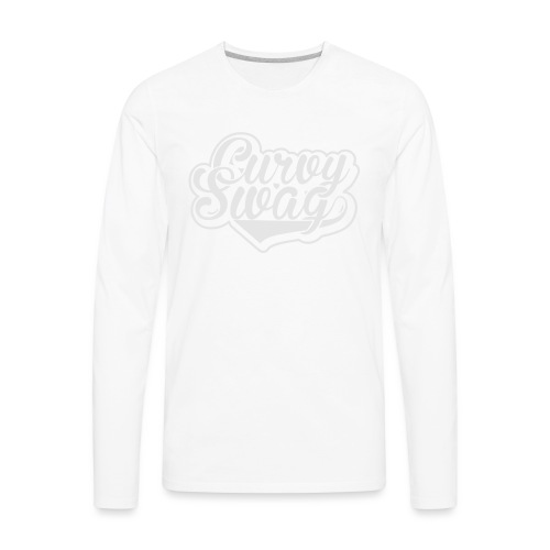 Curvy Swag Reversed Out Design - Men's Premium Long Sleeve T-Shirt